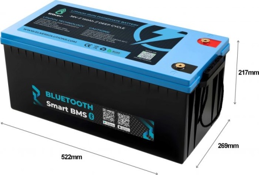 Baterie Elker LiFePO4 Lithium Battery 36v 150Ah Cu Bluetooth si BMS