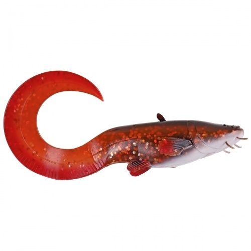 Shad DAM Effzett 200mm Catfish Curl Tail Brown