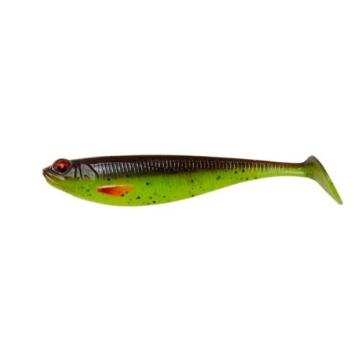 Shad DAM Effzett Shadster 9cm Motoroil Chartreuse