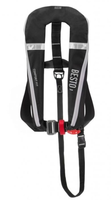Vesta de salvare automata Allroundmarine Besto Comfort Fit 165N Gri/Negru