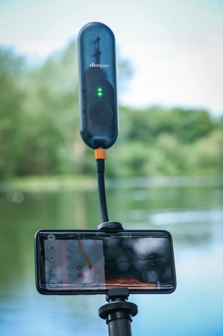 Set Sonar Deeper Chirp+ 2.0 Cu Range Extender Si Phone Holder