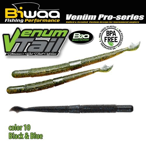 Shad Biwaa Venum Tail Black Blue 10cm