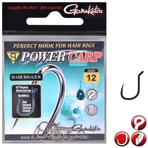 Carlige Gamakatsu Power Carp Hair Rigger Barbless10buc/plic
