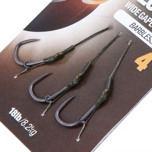 Montura Korda Loop DF Wide Gape Rigs Barbless 18lbs 3buc/plic