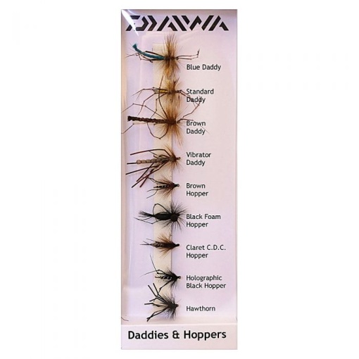 Muste Artificiale Daiwa Fly Pack Daddies & Hoppers Flies 9buc/pachet