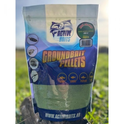 Nada Active Baits Salbatic Groundbait & Pellets Scoica & Capsuna & Usturoi 800g