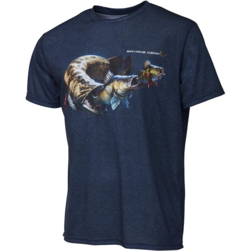 Tricou Savage Gear Cannibal Blue