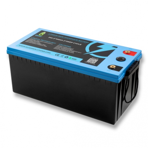 Baterie Elker LiFePO4 Lithium Battery 24v 100Ah Cu BMS Si LCD Indicator