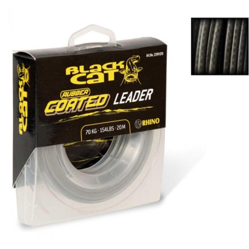 Fir Black Cat Rubber Coated Leader 20m 1.00mm 100kg