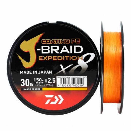 Fir Textil Daiwa J-Braid Expedition X8 PE Orange 150m