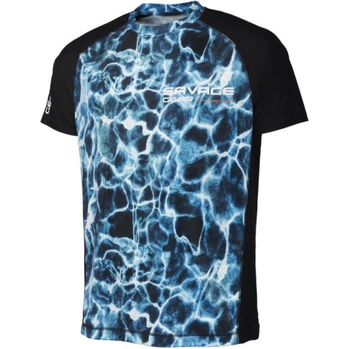 Tricou Savage Gear Marine UV Sea Blue