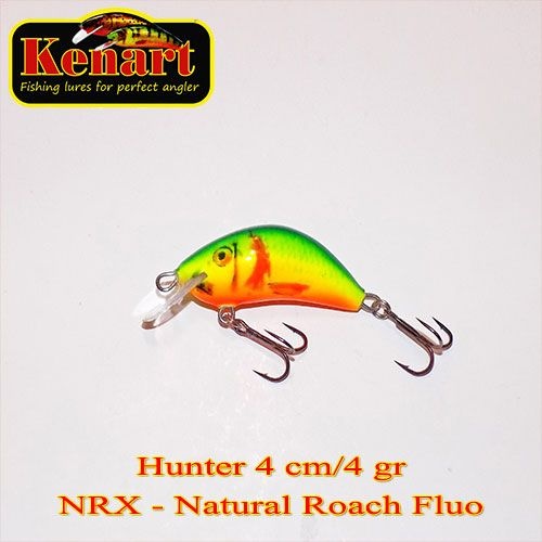 Vobler Kenart Hunter 4cm 4g F Natural Roach Fluo