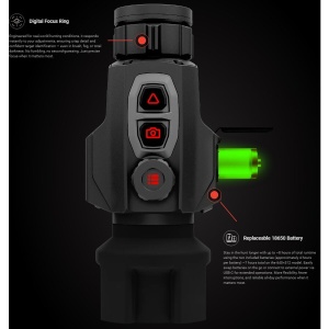 ATN Monocular si Clip-On Termic TICO 6 256x192 cu lentila de 25mm, senzor VOx, carcasa din magneziu si montura QDM.