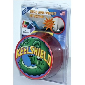 Bandă de protecție pentru chilă KeelShield Albă de la Gator Guards, din polimer uretanic cu adeziv 3M, ideală pentru protecția bărcii împotriva pietrelor și betonului.