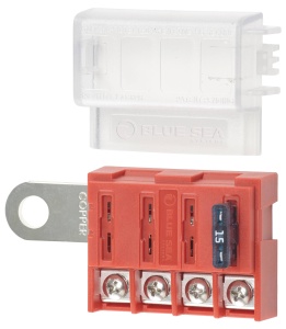 Bloc Siguranțe Blue Sea ATO/ATC, 4 Circuite, Montaj pe Bornă/Busbar, 100A