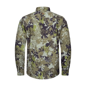 Cămașă de vânătoare Blaser HunTec Airflow Camo – Tehnologie avansată de răcire și design de camuflaj alpin pentru performanță extremă în munți.