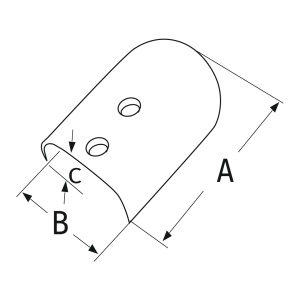 Capac inchidere brau acostare din inox 316 EVAL set, disponibil in variantele 60x47x19mm si 73x57x25mm, ideal pentru finisarea eleganta a braurilor de 40mm si 50mm.