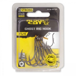 Carlig Somn Black Cat Ghost Rig Hook DG Coating 5/0 5buc - Img 2