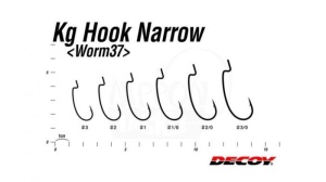 Carlige Offset Decoy Worm 37Kg Narrow - Img 2