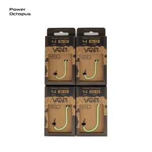 Cârlige Vagner Hook Power Octopus – Echipament profesional pentru somn, cu inel sudat, strat luminescent și profil ultra-ascuțit din oțel carbon