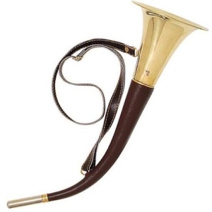 Corn de vânătoare Verney-Carron ProHunt 50 cm alamă lăcuită teacă piele naturală