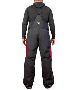 Costum tehnic de iarnă flotabil Graff FLOAT GUARD Fishing Set 215-O-B-4 Edition 4.0, de culoare grafit cu finisaje portocalii de siguranță, echipat cu membrană BRATEX de 10.000mm, umplutură din spumă flotabilă FLOAT și fermoare etanșe YKK VISLON