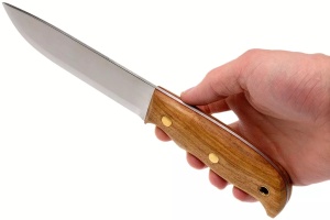 Cuțit Helle Didi Galgalu – Instrument full-tang premium cu lamă de 12,9 cm din oțel 12C27, mâner ergonomic din lemn Kiaat și teacă tradițională din piele.