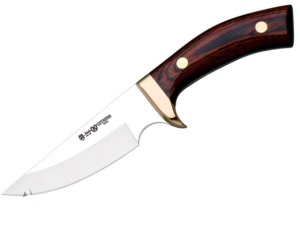 Cuțit Nieto Safari 8006 – Instrument robust de vânătoare cu lamă de 140mm din oțel 440C, mâner din Stamina Wood și bolster din alamă.