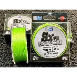 Fir Textil Asso Light Games PE 8X Fluo Chartreuse 150m - Img 2
