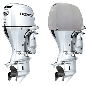 Husa Cap Motor Honda Ventilata Oceansouth, Motor 4 Cilindri 75-80-90-100 CP, An 2014-Prezent, Gri