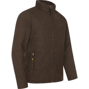 Jachetă tricotată de vânătoare cu lână și căptușeală teddy fleece Blaser Pamir Argali Dark Brown.