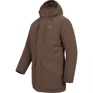 Jacheta de vanatoare Blaser WP Janus Dark Brown parka, impermeabila, cu puf si Primaloft pentru protectie in conditii de frig extrem.
