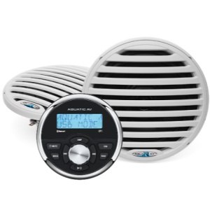 Kit Player Marine Stereo Aquatic GP1 + Boxe Economy 160W Albe