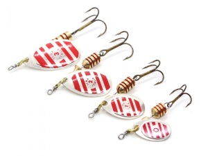 Lingurita Rotativa Ilba Tondo Decorated Zebra Silver/Red Nr1 3g - Img 2