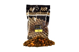 Micropelete Benzar Concourse Twister 2–4mm – micropelete pentru method feeder cu dublu diametru, făinuri de pește și culori contrastante, concepute pentru atracție rapidă și menținere eficientă pe vad