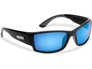 Ochelari Flying Fisherman Razor Matte Black Smoke Blue Mirror