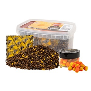 Benzar Mix Summer Pellet Box + Wafters Benzar Twister – kit complet pentru method feeder, cu pelete gata de umectare, aditiv lichid inclus și wafters bonus, ideal pentru partide rapide și eficiente