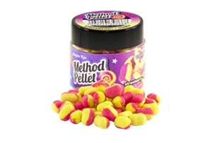 Pelete cârlig Benzar Mix Bicolor Method Pellet – momeală flotantă cu două arome și două culori, creată pentru method feeder și pescuit eficient la crap
