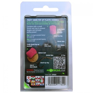 Pelete Flotante Korda Pop-Up Dumbell + Free Hair Stops 12mm 8buc/blister - Img 2