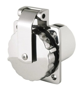 Priză Marină Osculati 220V, 30A, Inox 316, Protecție IP56