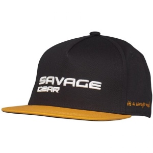 Sapca Savage Gear Flat Peak 3D Logo Black Ink - Img 2