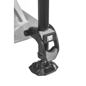 Scaun Modular Trabucco Ultra SBX36 WHT – vedere cadru aluminiu hidroformat, picioare 36mm și pedană glisantă antiderapantă.