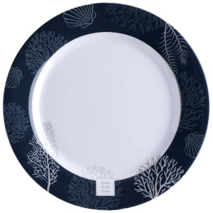 Set 6 Farfurii Antialunecare pentru Cină 25cm Living Marine Business, Melamină Incasabilă