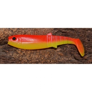 Shad Savage Gear Cannibal Shad 8cm 4 buc/plic Yellow Red Fluo - Img 3