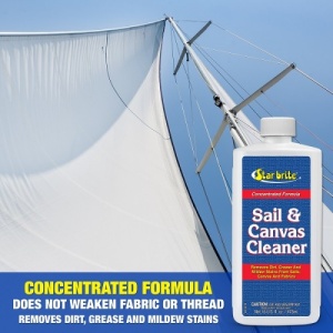 Star Brite Sail & Canvas Cleaner – Specialistul tău în întreținerea velelor și prelatelor, oferind o curățare sigură și reîmprospătarea culorilor pentru toate materialele textile marine.