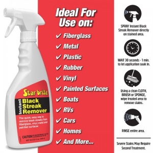 Star Brite Black Streak Remover – Soluția esențială pentru menținerea luciului ambarcațiunii, eliminând rapid dungile negre de scurgere fără a afecta stratul protector de ceară.
