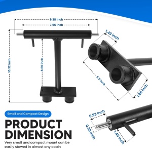 Suport profesional pentru transport motor barcă Attwood Lock N’ Stow – Dispozitiv compact din oțel vopsit electrostatic și pini din inox, proiectat pentru motoare Mercury OptiMax și EFI între 75 și 200CP.