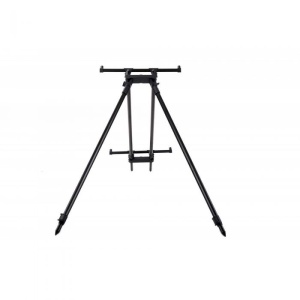 Tripod Formax Riverpod Deluxe Elegance Feeder Pro – Vizualizare sistem cu 4 picioare telescopice și finisaj negru elegant pentru stabilitate maximă pe râu.