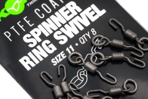 Vartej cu Anou si Agrafa Rapida Korda Spinner Ring Swivel PTFE Coated 8buc/plic - Img 2