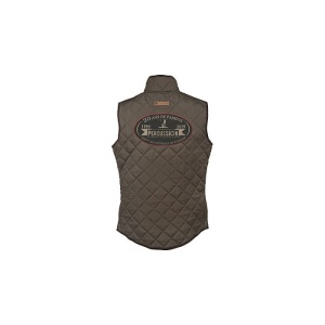 Vestă matlasată Treesco Percussion 20 Ani, hidrofugă și ușoară, cu broderie distinctivă și buzunare practice pentru utilizare outdoor.